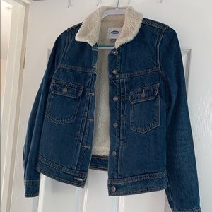 denim jacket with sherpa collar